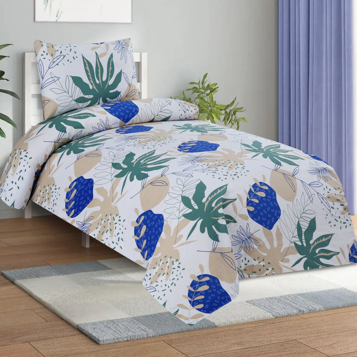 2 Pcs Luxury Single Printed Bed Sheet -1458