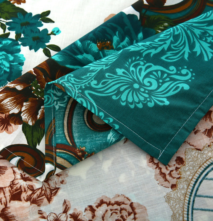 3 Pcs Premium Printed Bedsheet Set - 1455