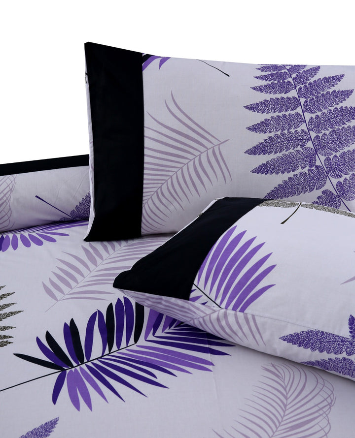 3 Pcs Cuffed Printed Bedsheet Set - 1465