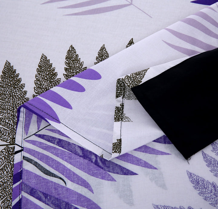 3 Pcs Cuffed Printed Bedsheet Set - 1465