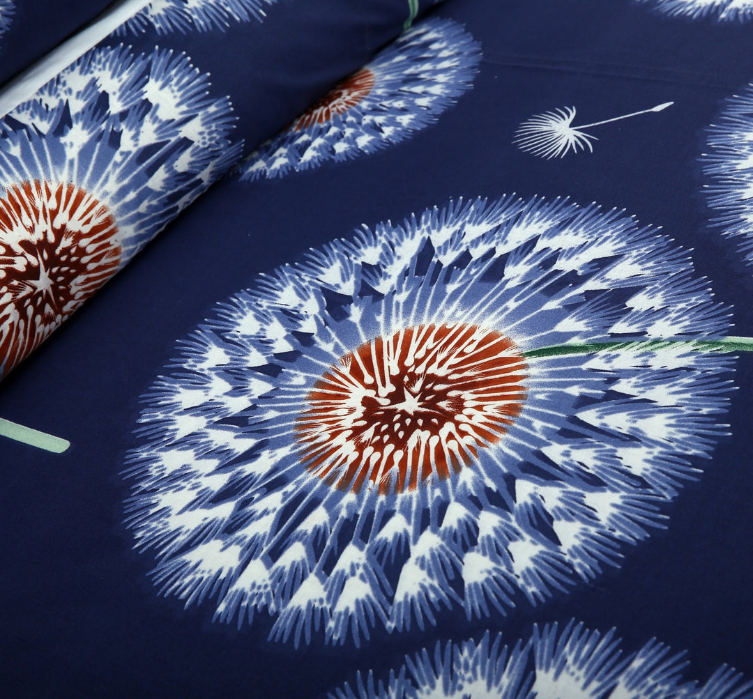 3 Pcs Cuffed Printed Bedsheet Set - 1470
