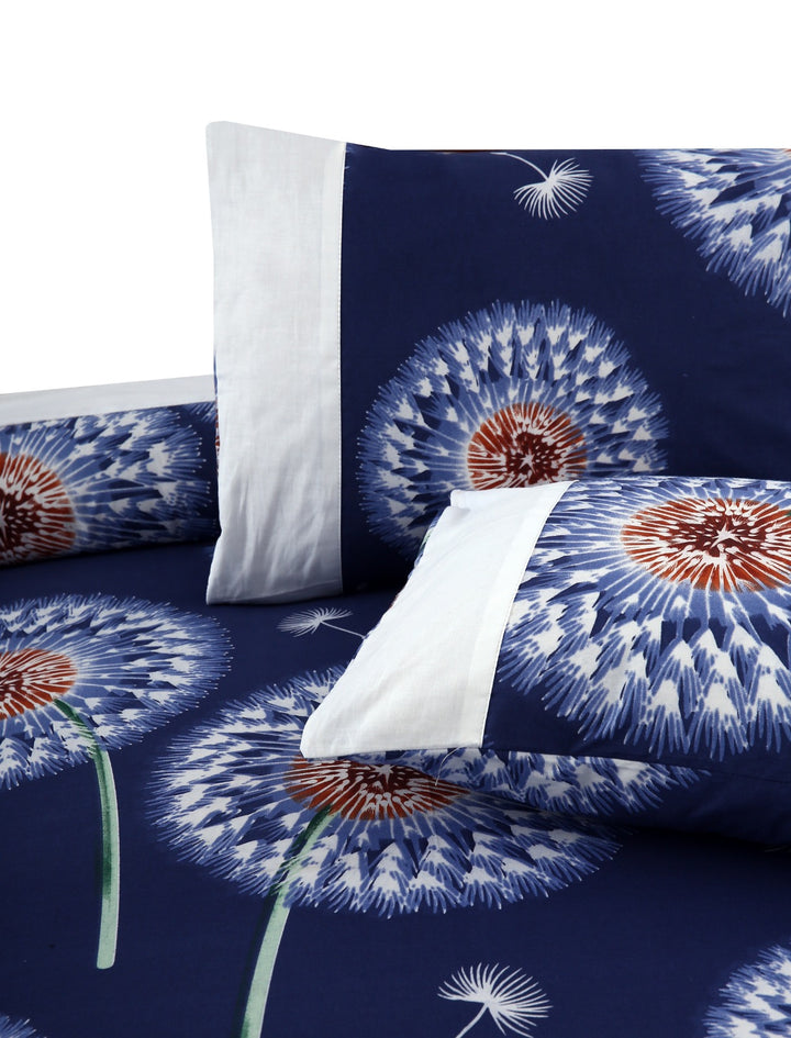 3 Pcs Cuffed Printed Bedsheet Set - 1470