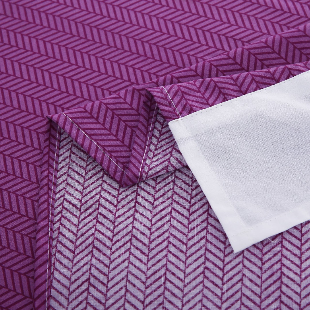 3 Pcs Cuffed Printed Bedsheet Set - 1472