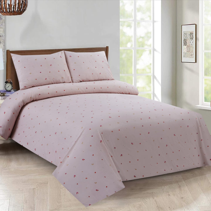 3 Pcs Premium Printed Bedsheet Set - 1476