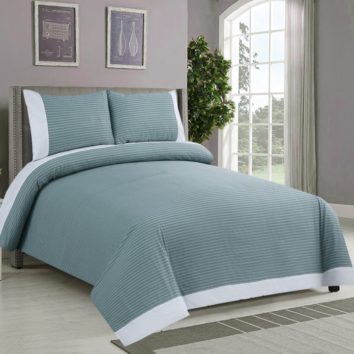 3 Pcs Cuffed Printed Bedsheet Set - 1480