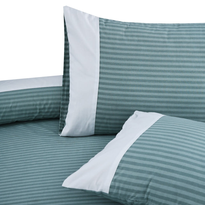 3 Pcs Cuffed Printed Bedsheet Set - 1480