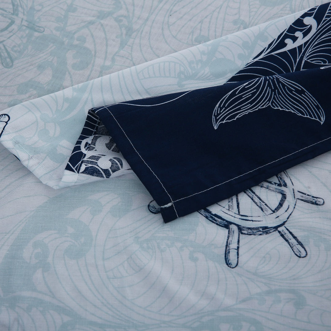 3 Pcs Cuffed Printed Bedsheet Set - 1482