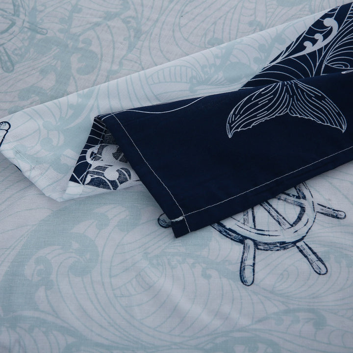 3 Pcs Cuffed Printed Bedsheet Set - 1482