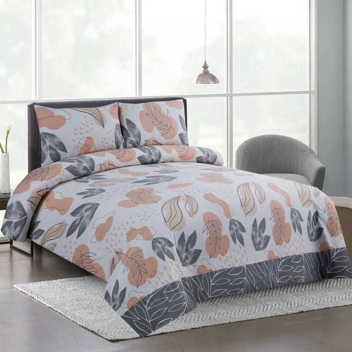 3 Pcs Premium Printed Bedsheet Set - 1492