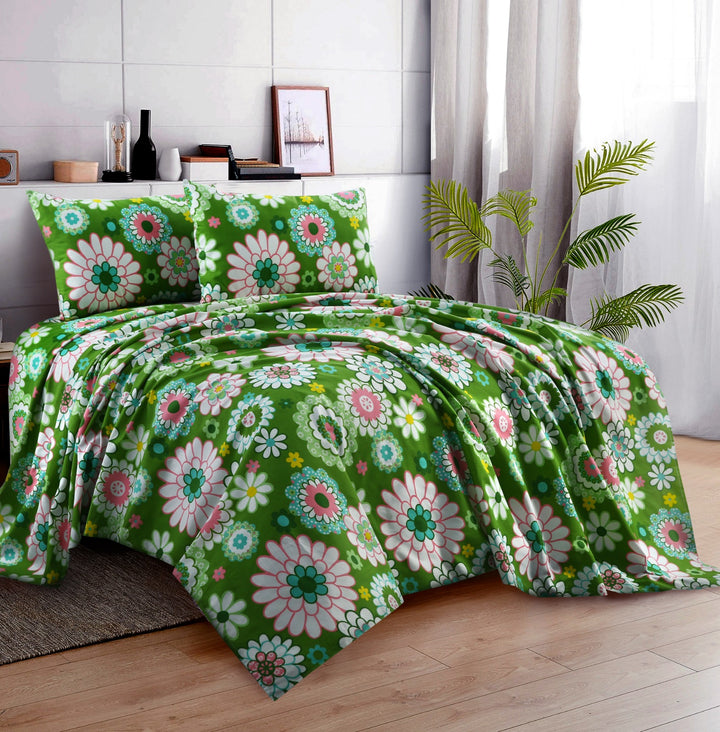 3 Pcs Premium Printed Bedsheet Set - 1490