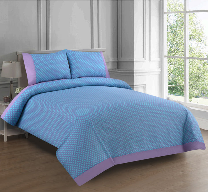 3 Pcs Cuffed Printed Bedsheet Set - 1500