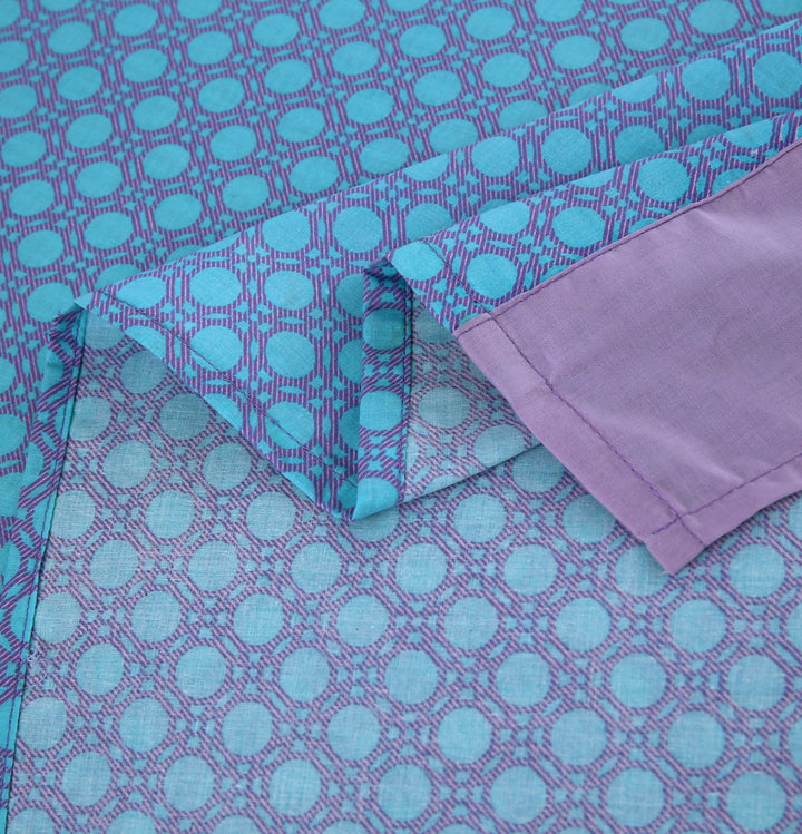 3 Pcs Cuffed Printed Bedsheet Set - 1500