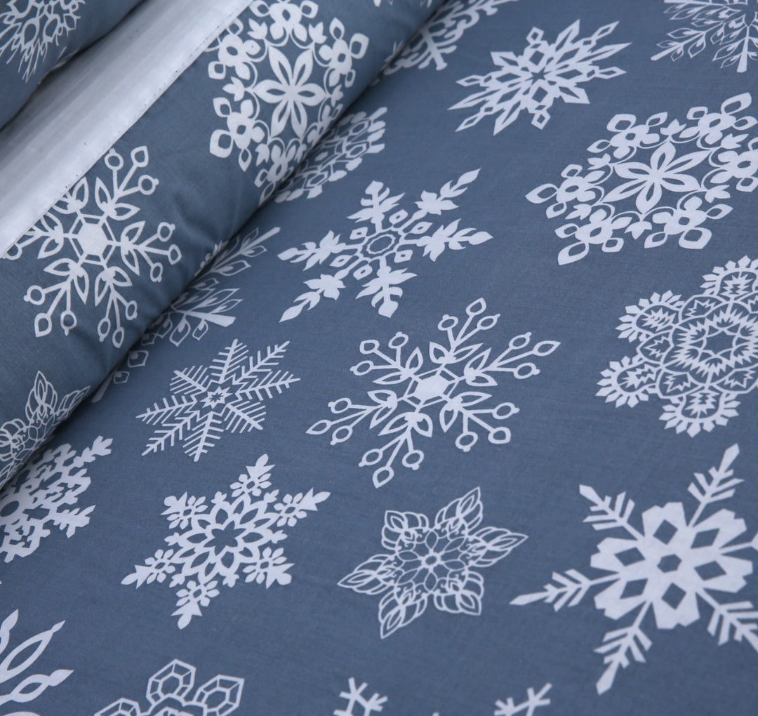 3 Pcs Cuffed Printed Bedsheet Set - 1515