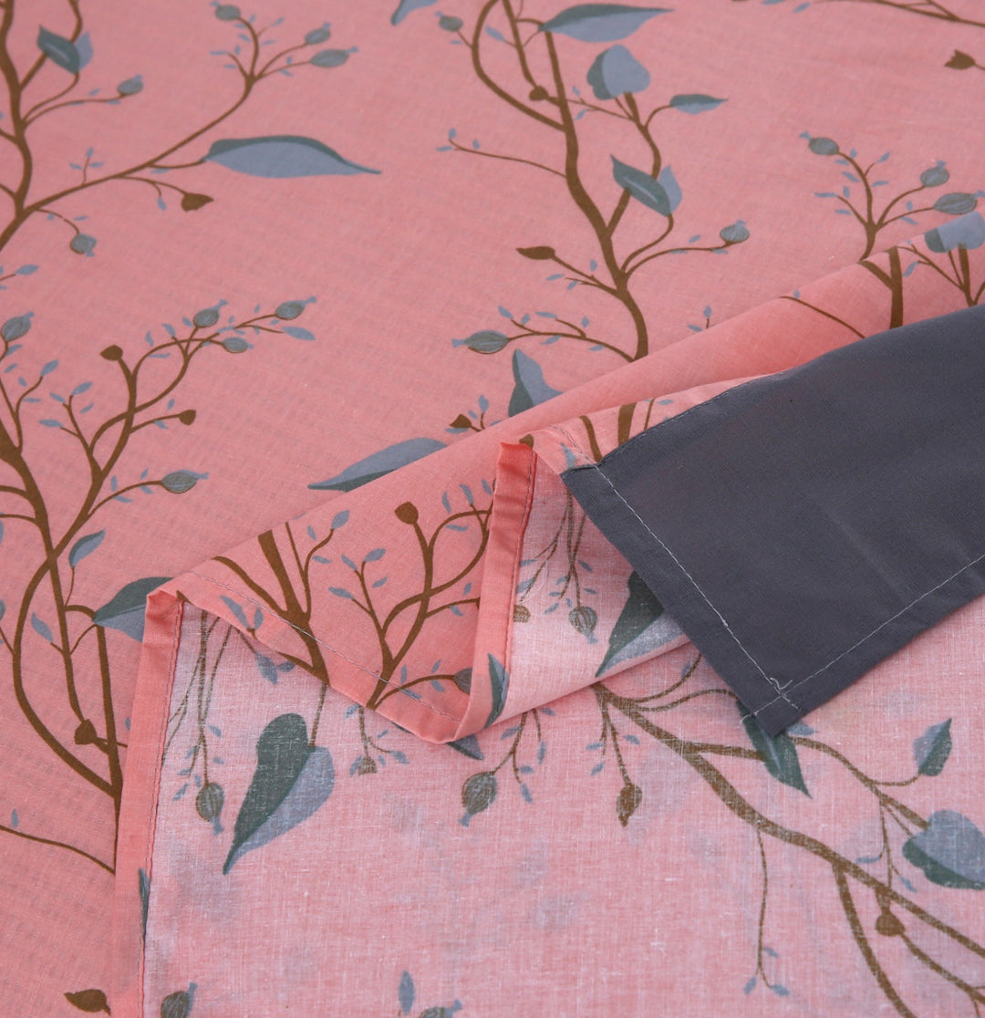 3 Pcs Cuffed Printed Bedsheet Set - 1518