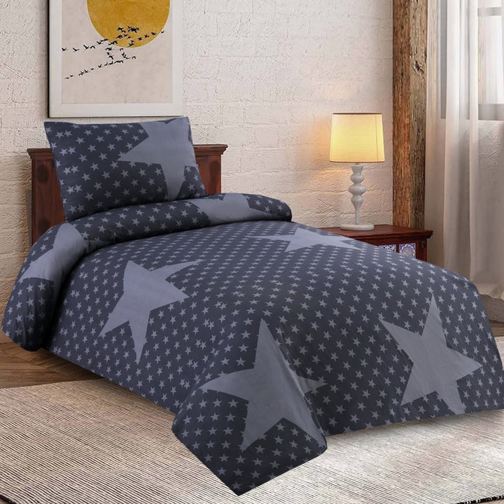 2 Pcs Luxury Single Printed Bed Sheet -1521