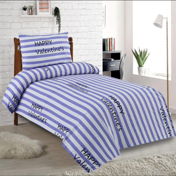 2 Pcs Luxury Single Printed Bed Sheet -1522