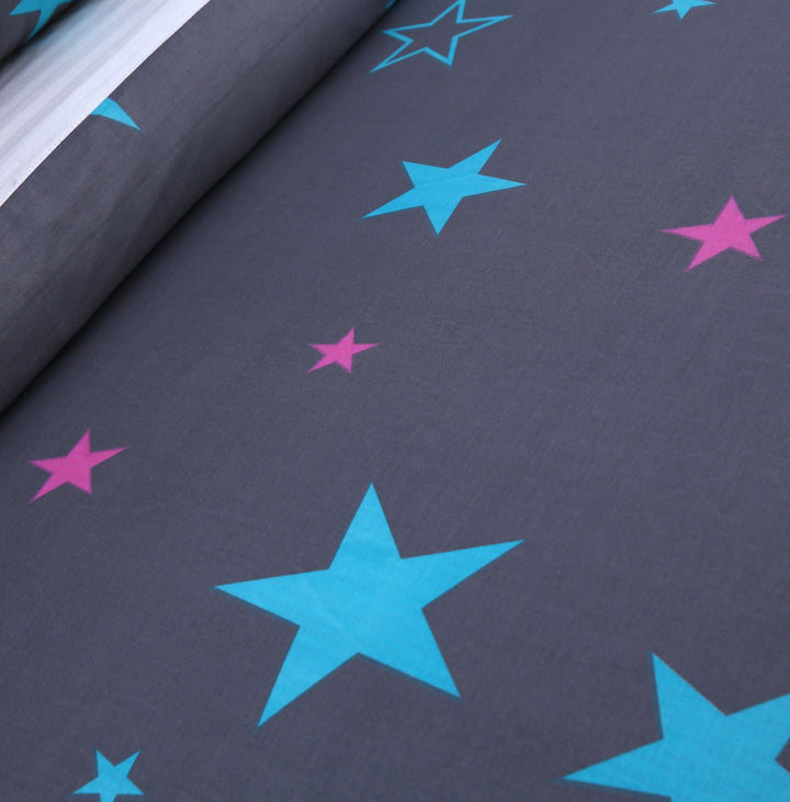 3 Pcs Cuffed Printed Bedsheet Set - 1524