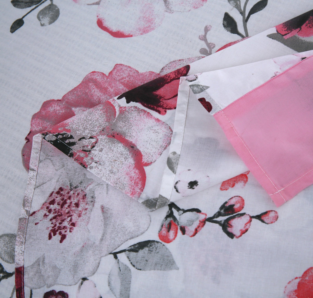 3 Pcs Cuffed Printed Bedsheet Set - 1527