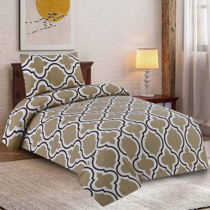 2 Pcs Luxury Single Printed Bed Sheet -1528