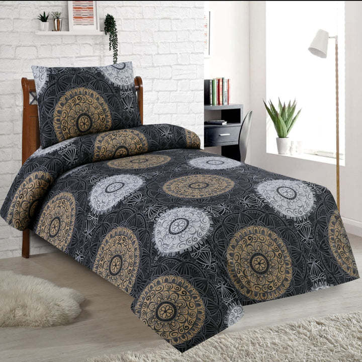 2 Pcs Luxury Single Printed Bed Sheet -1529