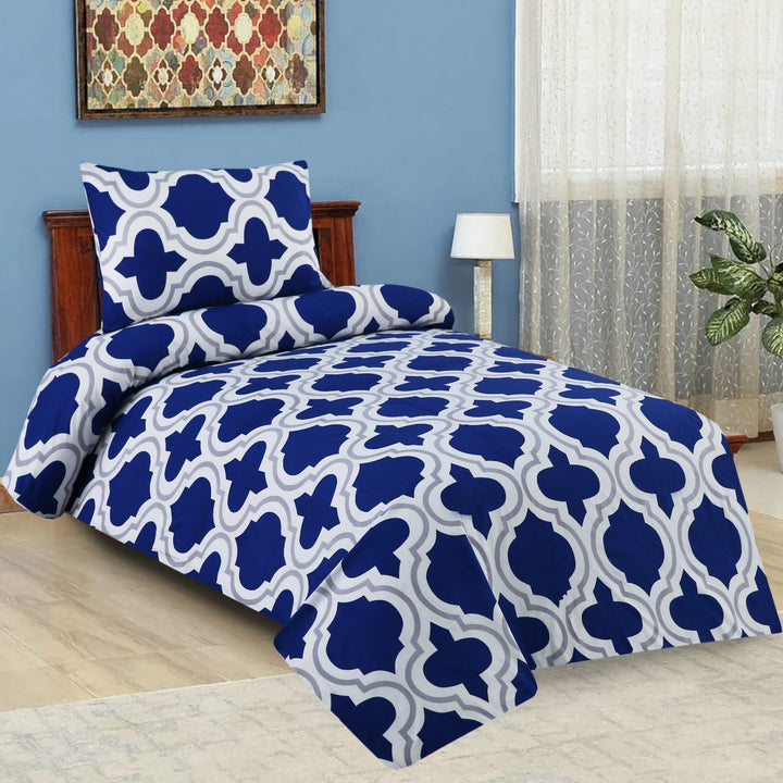 2 Pcs Luxury Single Printed Bed Sheet -1531