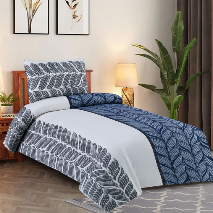2 Pcs Luxury Single Printed Bed Sheet -1532