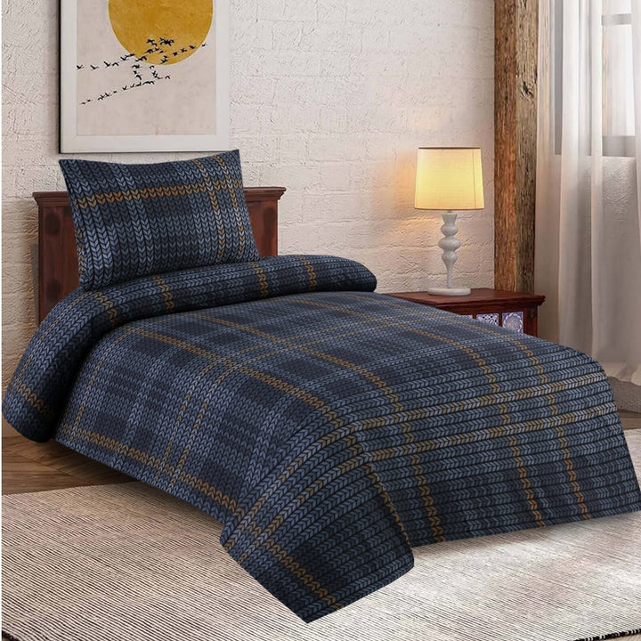 2 Pcs Luxury Single Printed Bed Sheet -1533