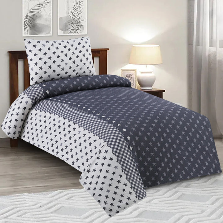2 Pcs Luxury Single Printed Bed Sheet -1535