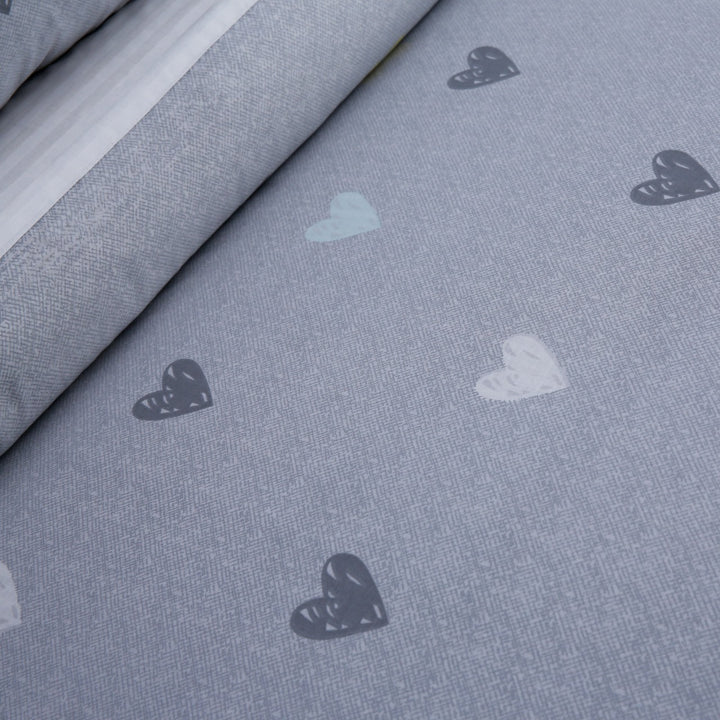 3 Pcs Cuffed Printed Bedsheet Set - 1538