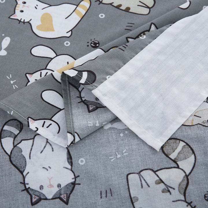 3 Pcs Cuffed Printed Bedsheet Set - 1544