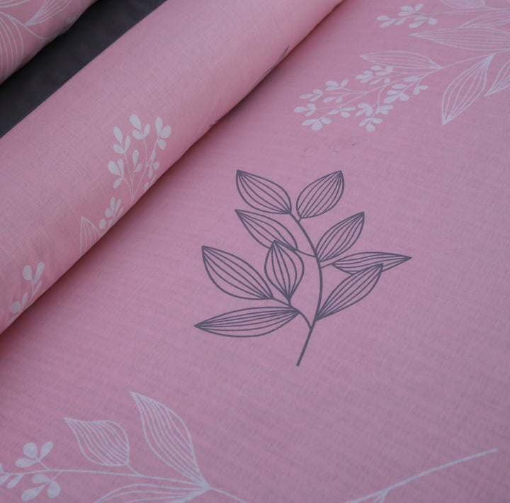 3 Pcs Cuffed Printed Bedsheet Set - 1545
