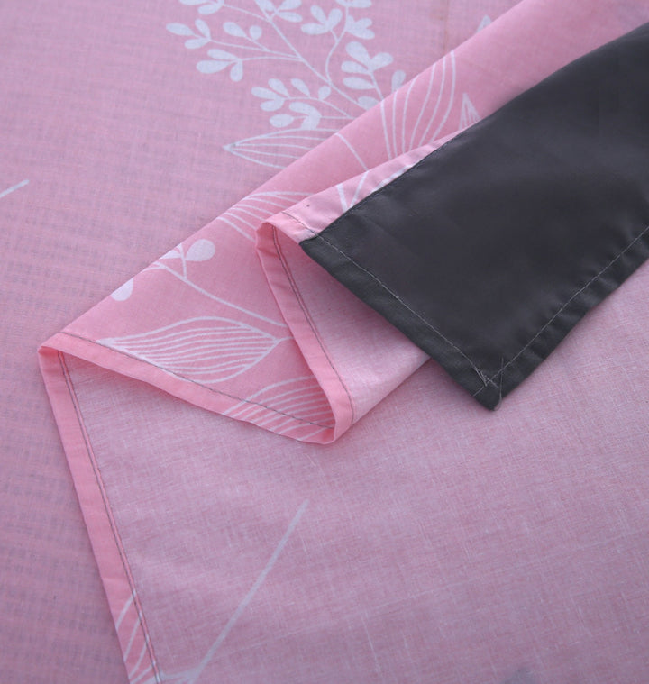 3 Pcs Cuffed Printed Bedsheet Set - 1545