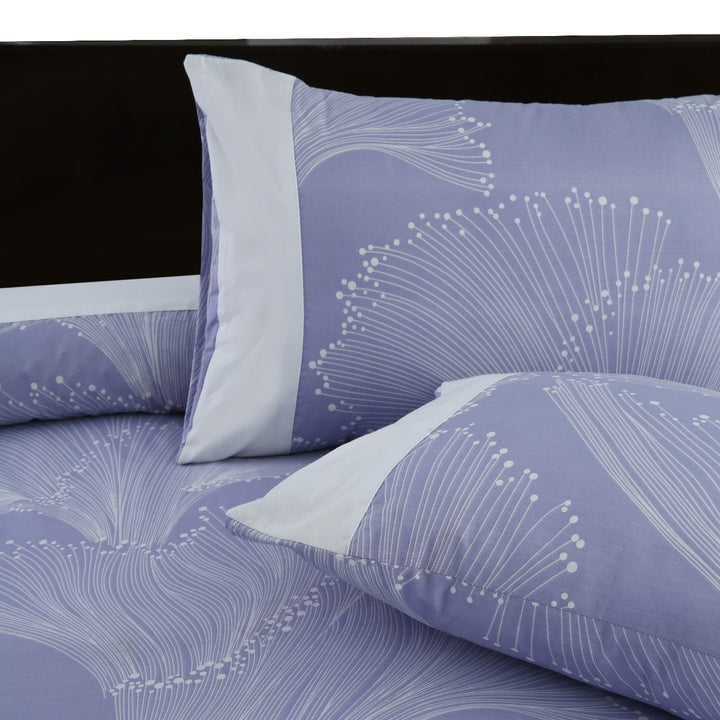 3 Pcs Cuffed Printed Bedsheet Set - 1562