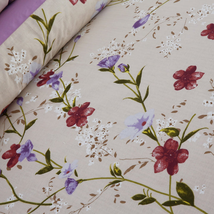 3 Pcs Cuffed Printed Bedsheet Set - 1565