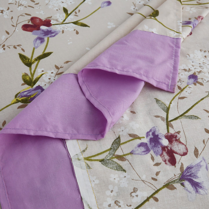 3 Pcs Cuffed Printed Bedsheet Set - 1565