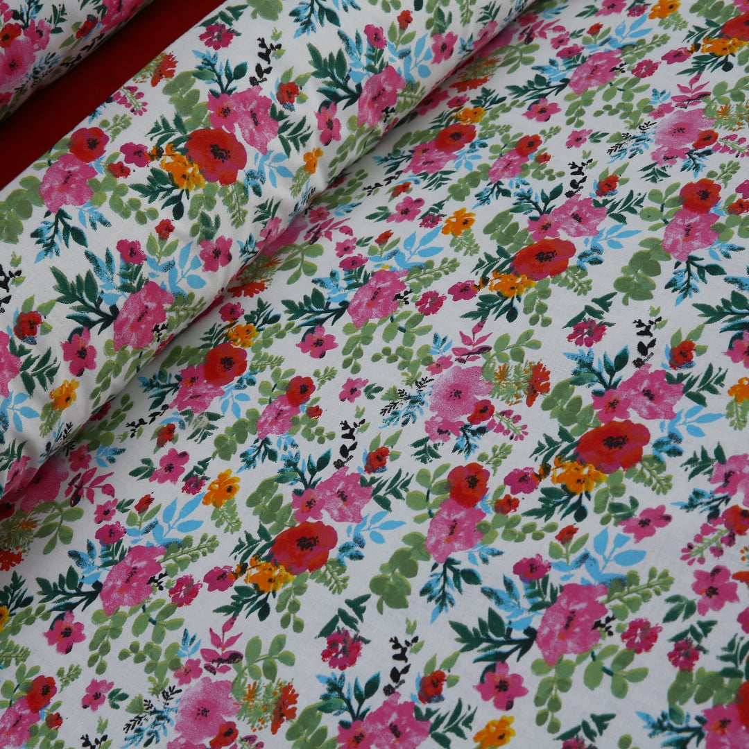 3 Pcs Cuffed Printed Bedsheet Set - 1570