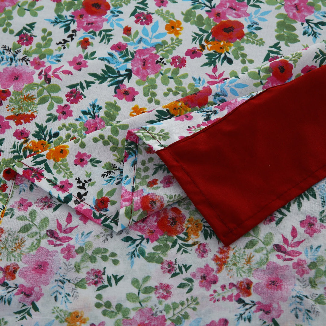 3 Pcs Cuffed Printed Bedsheet Set - 1570