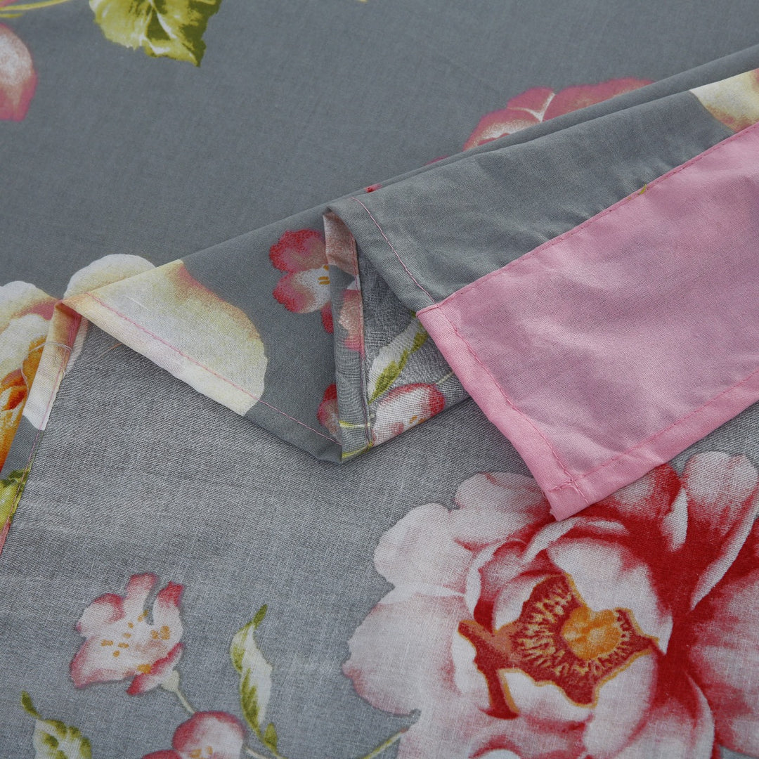 3 Pcs Cuffed Printed Bedsheet Set - 1575