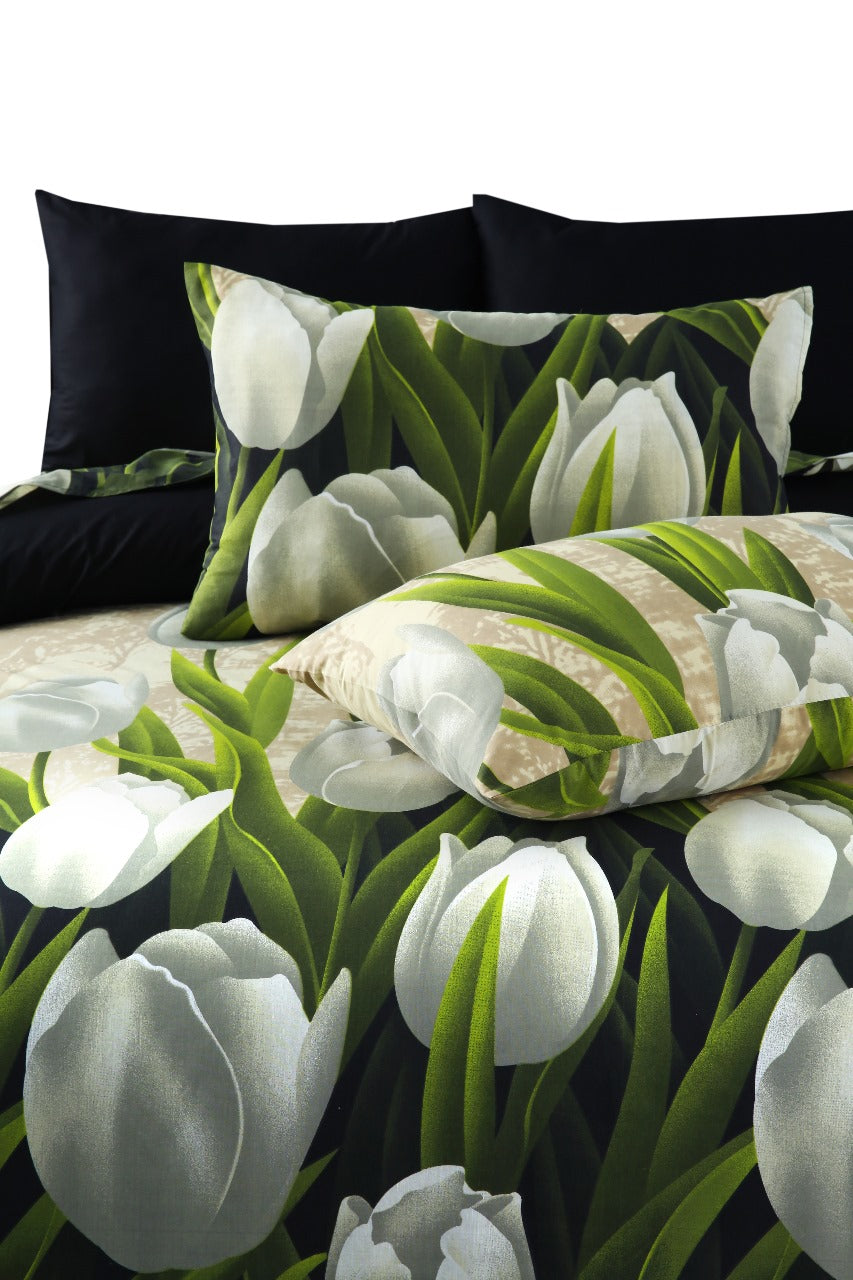 6 Pcs Botanic Garden Printed Duvet Set - 1582