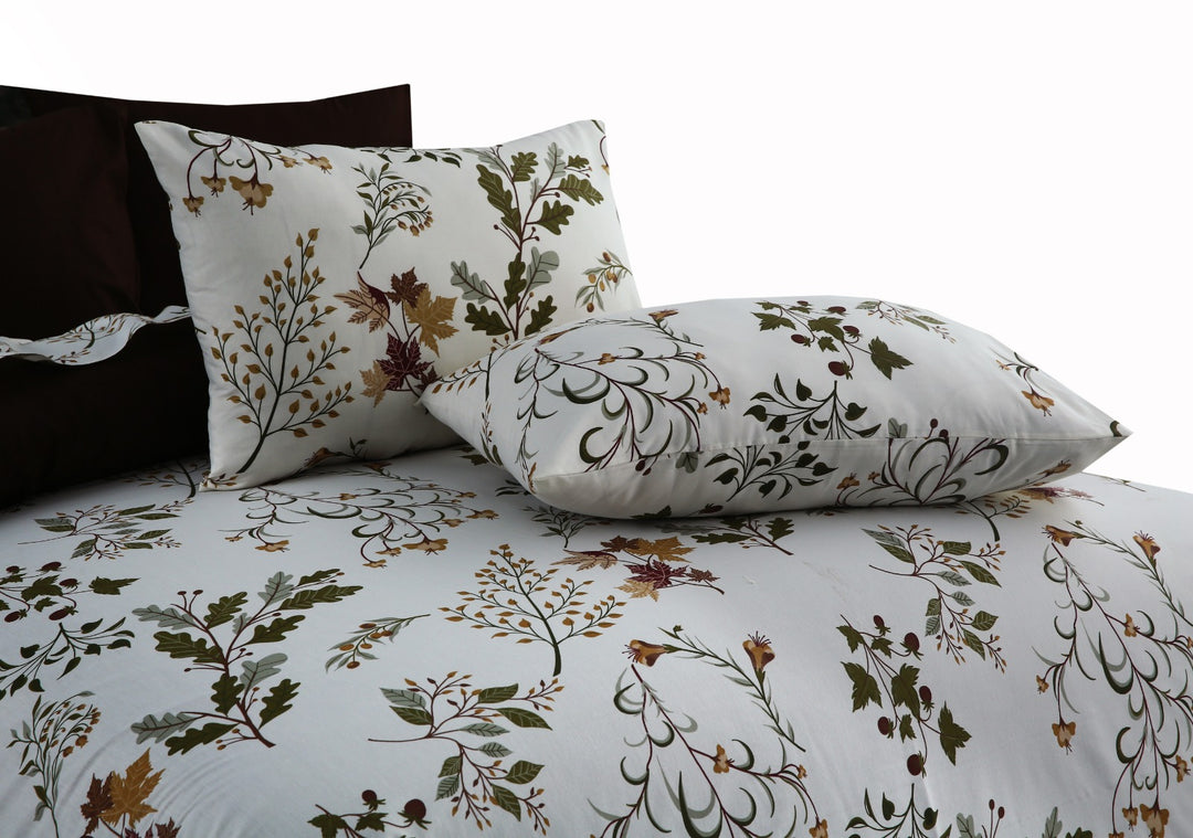 6 Pcs Elegant Flowers Printed Duvet Set - 1584