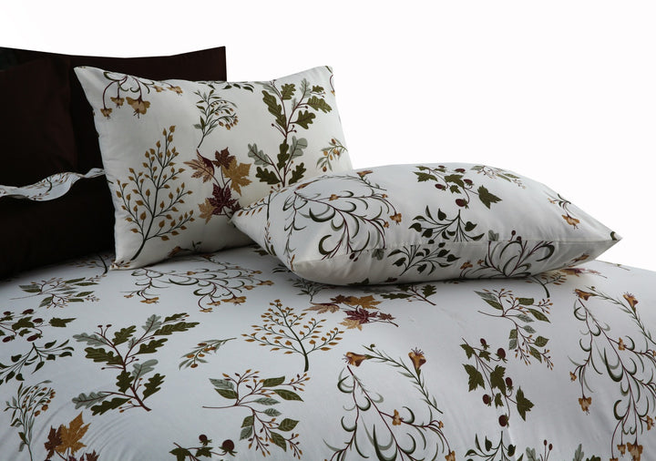 6 Pcs Elegant Flowers Printed Duvet Set - 1584