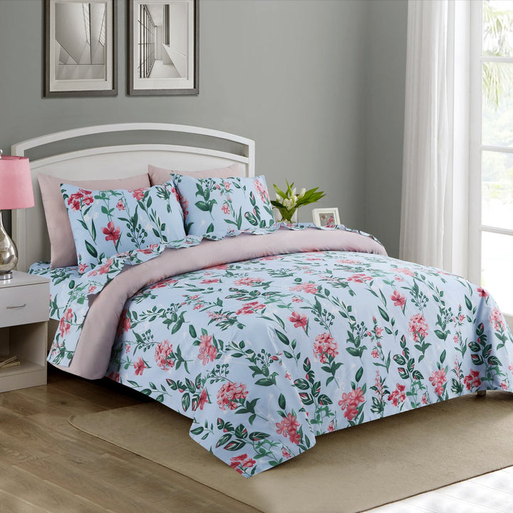 6 Pcs Aquatic Sea Printed Duvet Set - 1584