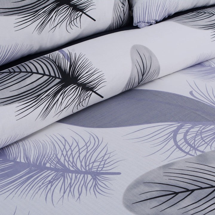 3 Pcs Cuffed Printed Bedsheet Set - 1593