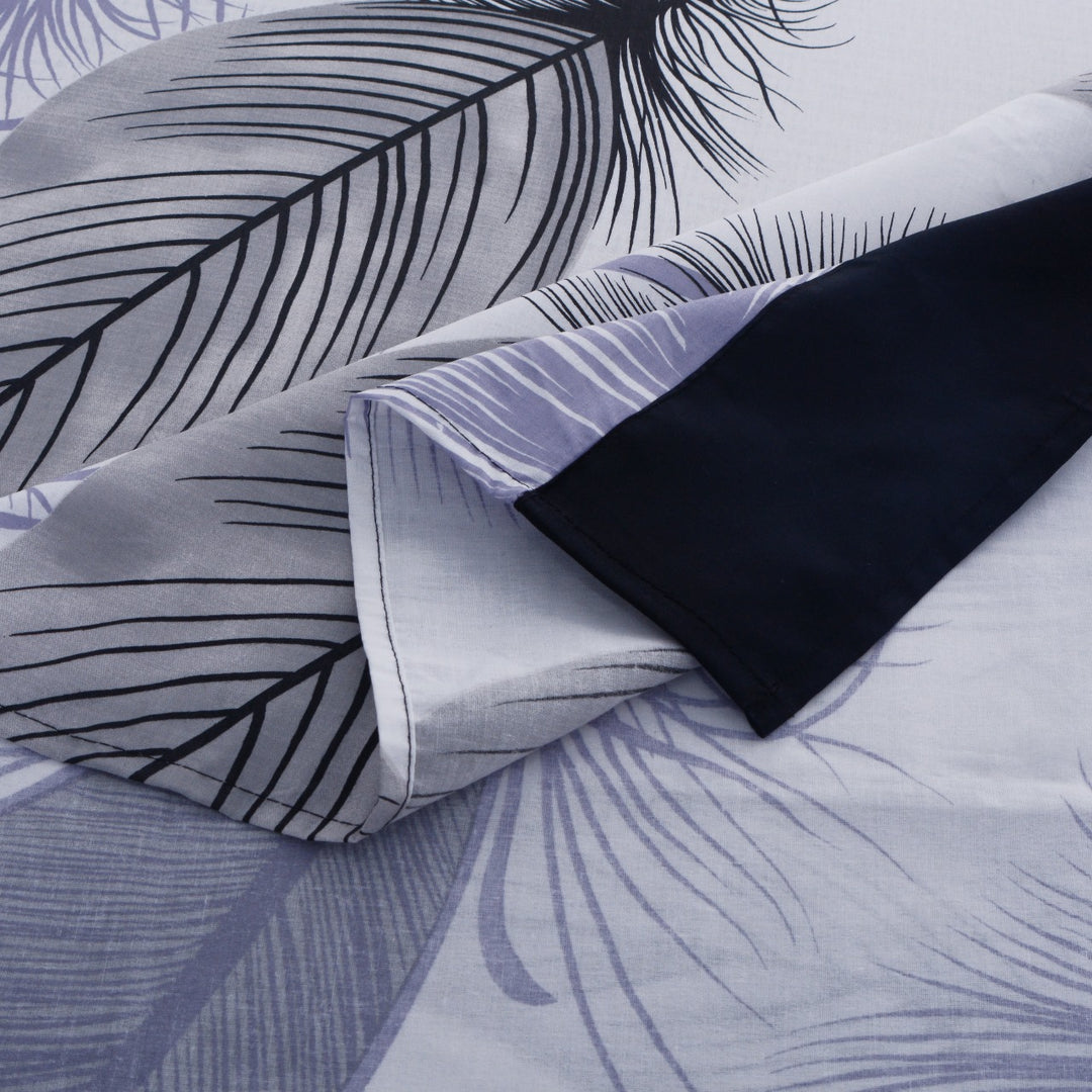 3 Pcs Cuffed Printed Bedsheet Set - 1593