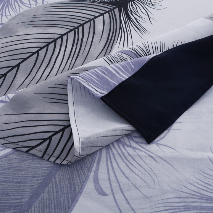 3 Pcs Cuffed Printed Bedsheet Set - 1593