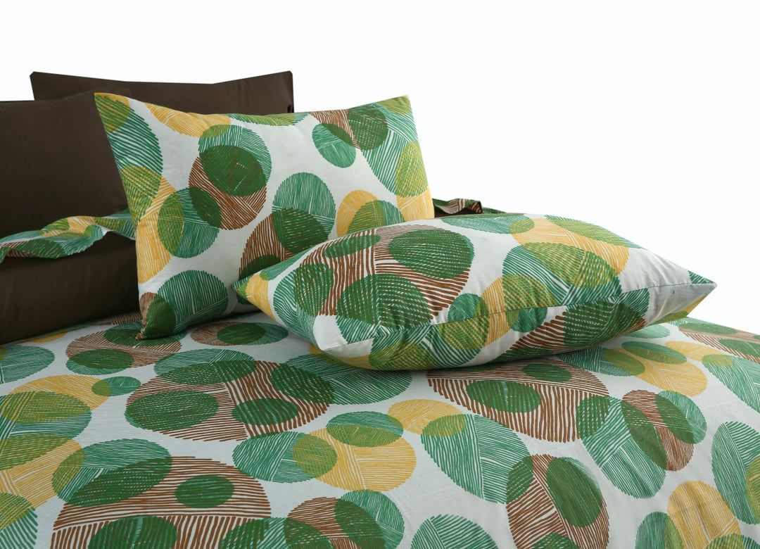 6 Pcs Circled Printed Duvet Set - 1602