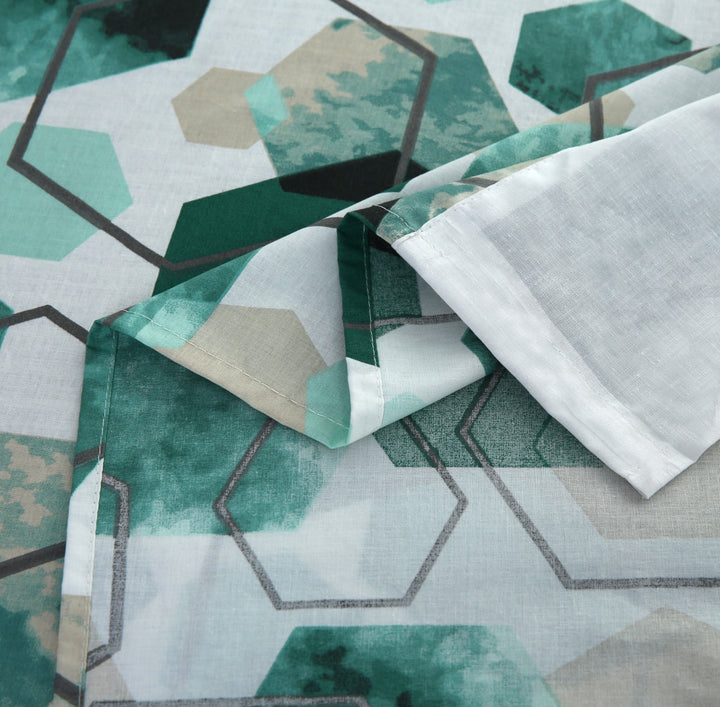 3 Pcs Cuffed Printed Bedsheet Set - 1622