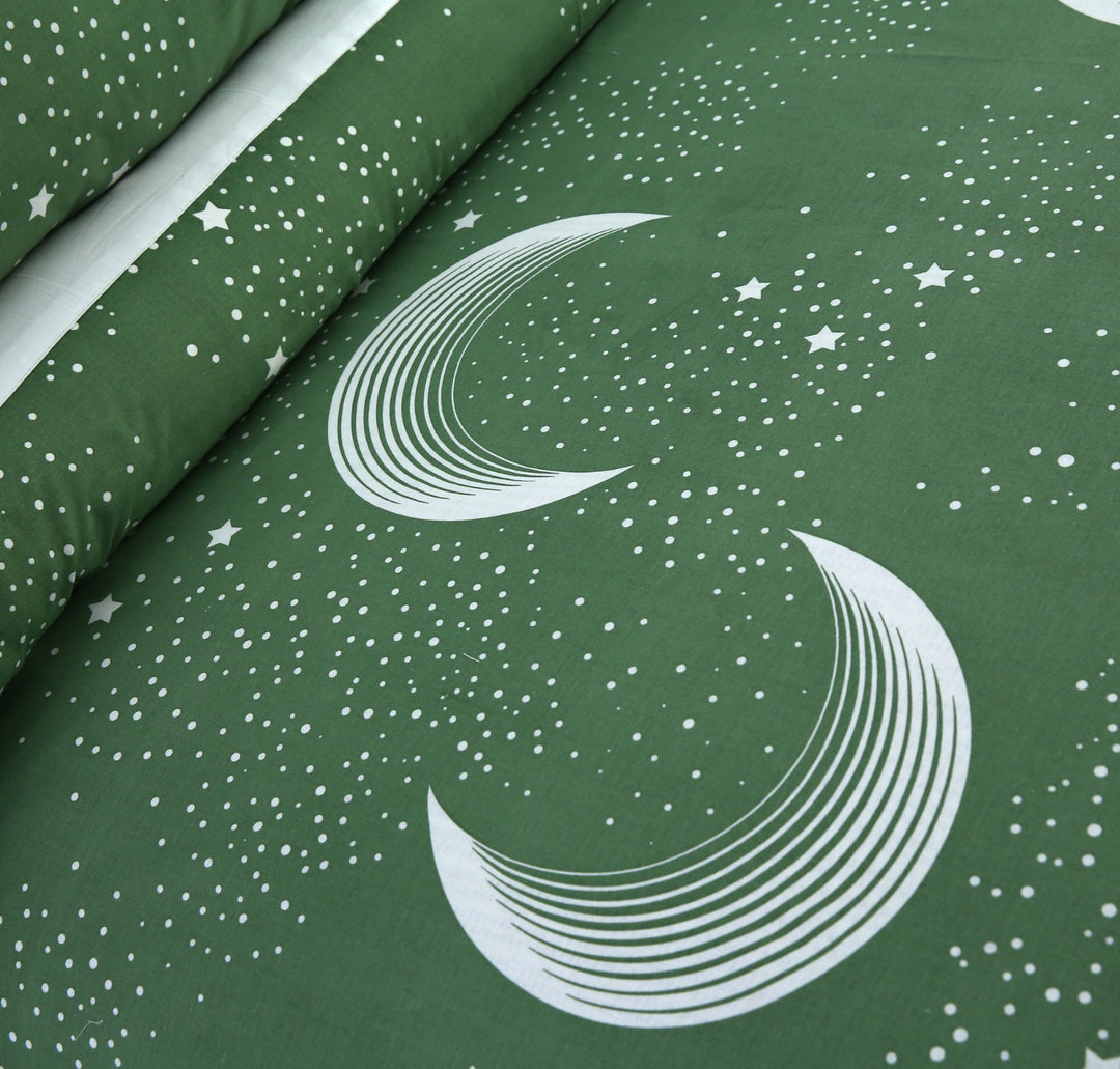 3 Pcs Cuffed Printed Bedsheet Set - 1606