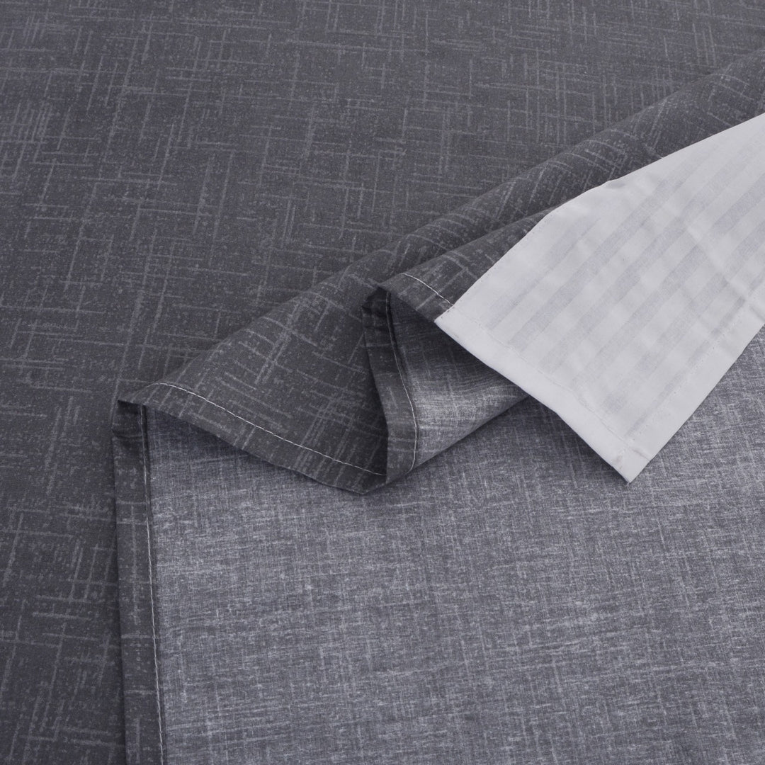 3 Pcs Cuffed Printed Bedsheet Set - 1608