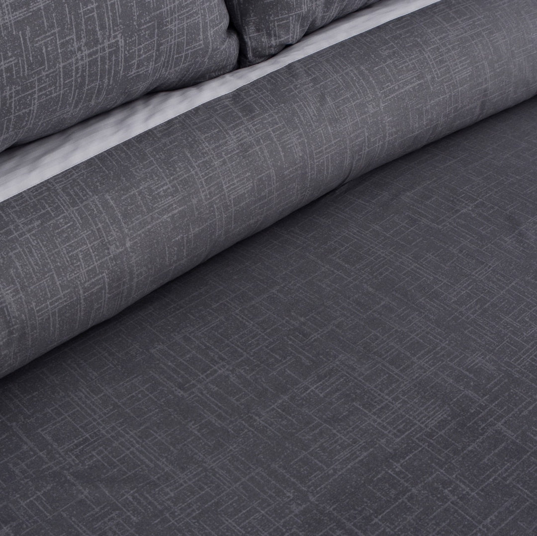 3 Pcs Cuffed Printed Bedsheet Set - 1608